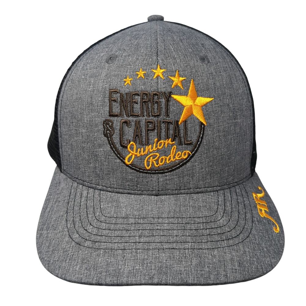 Energy Capital Junior Rodeo Contestant Trucker Hat Gray OS Mesh Back Rodeorigs